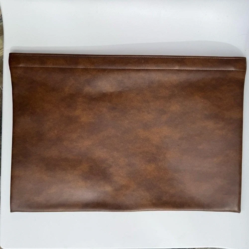 VTG 80s Portfolio Event Swag Brown Pleather American Dairy Science UW Madison